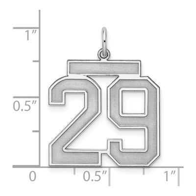 Sterling Silver Number 29 Pendant – view 4