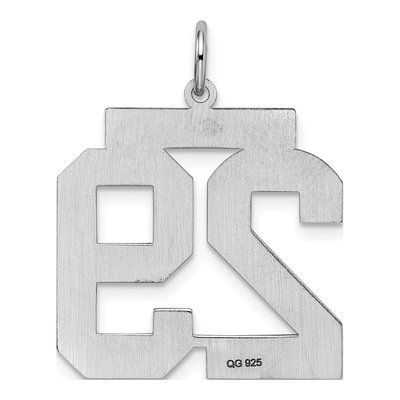 Sterling Silver Number 29 Pendant – view 5