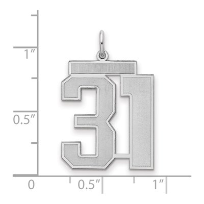 Sterling Silver Number 31 Charm – view 2