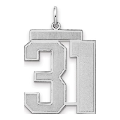 Sterling Silver Number 31 Charm