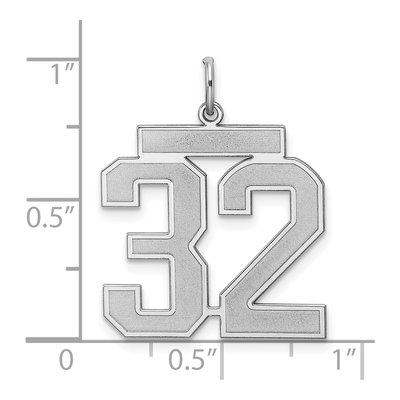 Sterling Silver Number 32 Charm – view 4