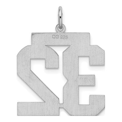 Sterling Silver Number 32 Charm – view 5