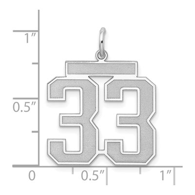 Sterling Silver Number 33 Pendant – view 4