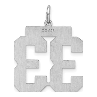 Sterling Silver Number 33 Pendant – view 5