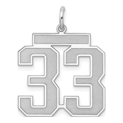 Sterling Silver Number 33 Pendant