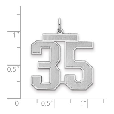 Sterling Silver Number 35 Charm – view 2