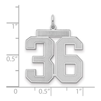 Sterling Silver Number 36 Charm – view 2