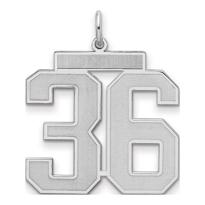 Sterling Silver Number 36 Charm