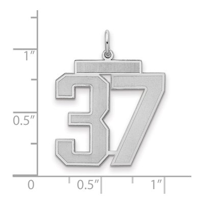 Sterling Silver Number 37 Pendant – view 2
