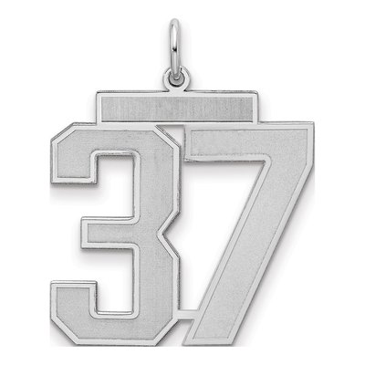 Sterling Silver Number 37 Pendant
