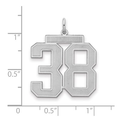 Sterling Silver Number 38 Charm – view 2