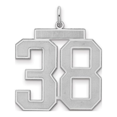 Sterling Silver Number 38 Charm