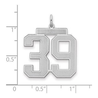 Sterling Silver Number 39 Pendant – view 2