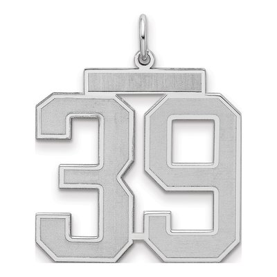 Sterling Silver Number 39 Pendant