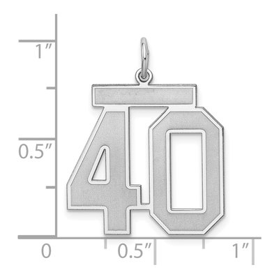Sterling Silver Number 40 Pendant – view 4