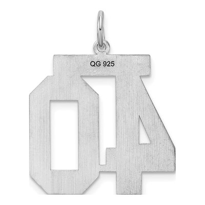 Sterling Silver Number 40 Pendant – view 5
