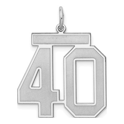Sterling Silver Number 40 Pendant