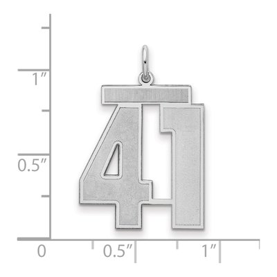 Sterling Silver Number 41 Charm – view 2