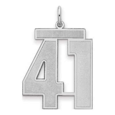 Sterling Silver Number 41 Charm