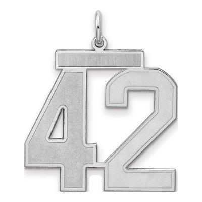 Sterling Silver Number 42 Pendant