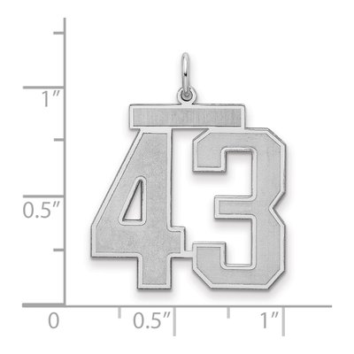Sterling Silver Number 43 Charm – view 2