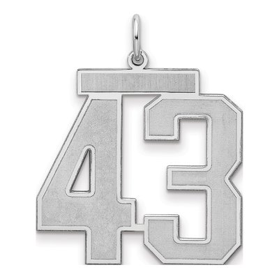 Sterling Silver Number 43 Charm