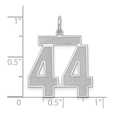 Sterling Silver Number 44 Charm – view 4