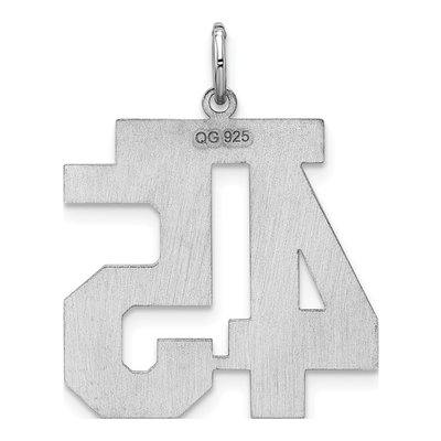 Sterling Silver Number 45 Charm – view 5