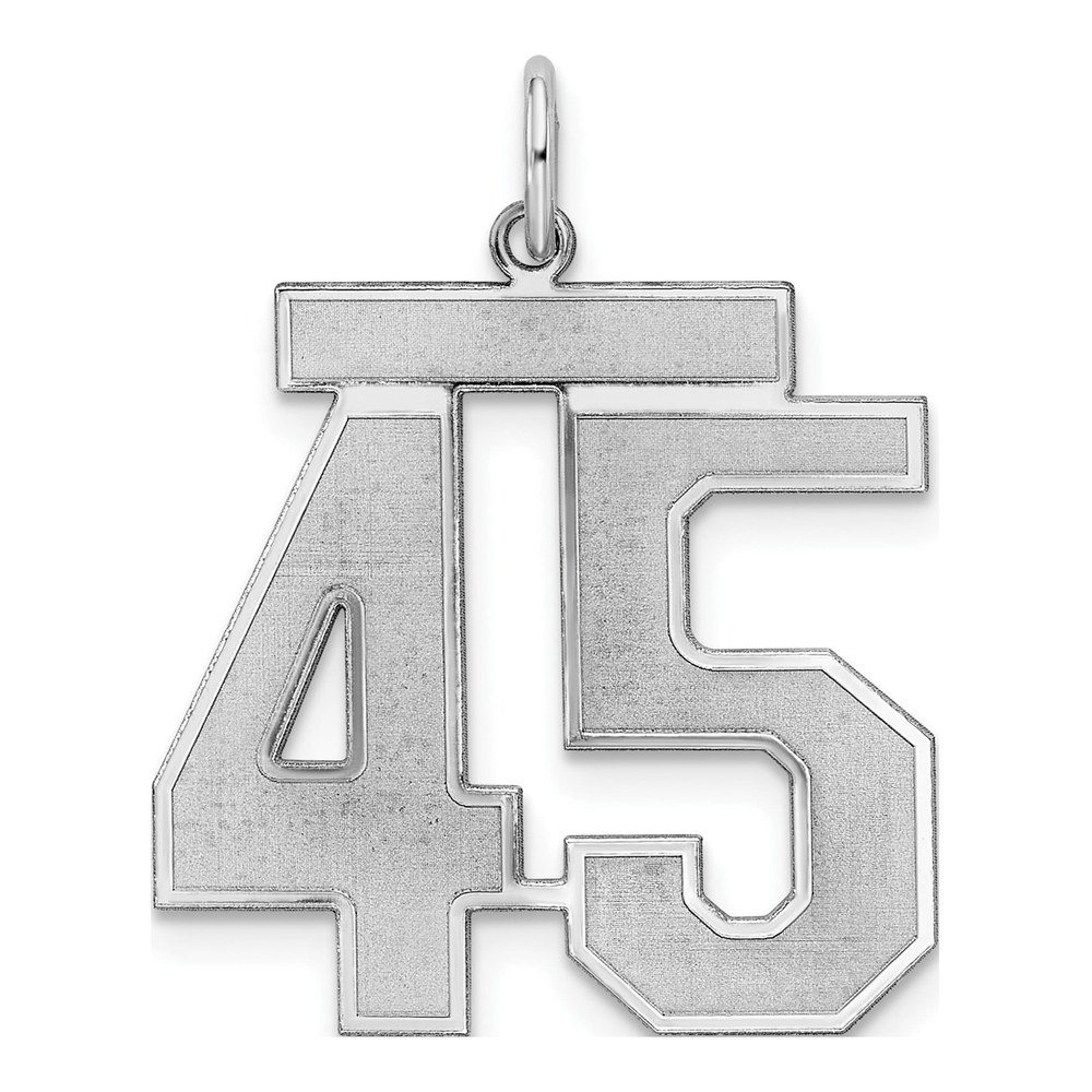 Sterling Silver Number 45 Charm