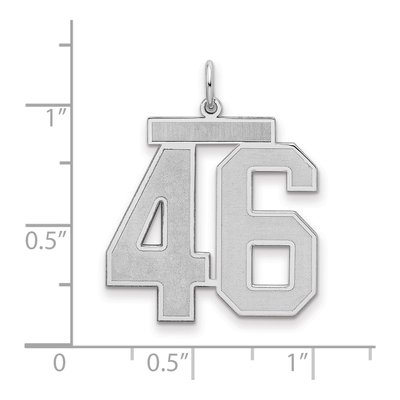 Sterling Silver Number 46 Charm – view 2