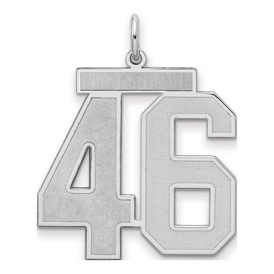 Sterling Silver Number 46 Charm