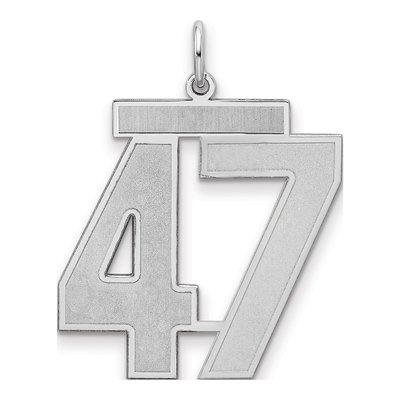 Sterling Silver Number 47 Charm