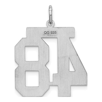 Sterling Silver Number 48 Pendant – view 5