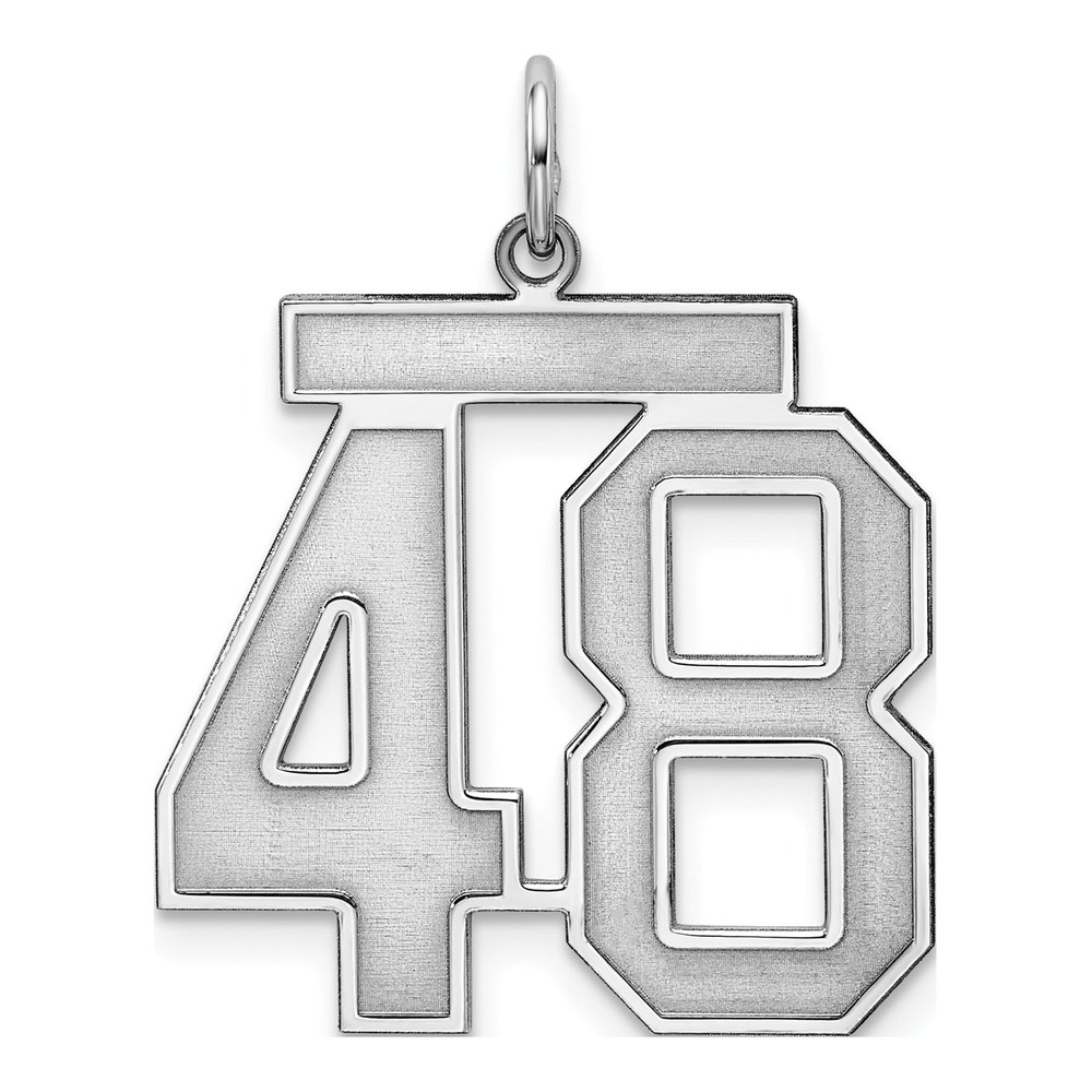 Sterling Silver Number 48 Pendant