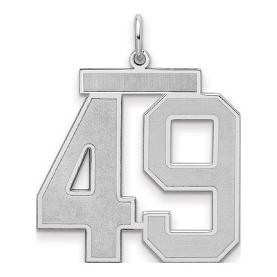 Sterling Silver Number 49 Charm