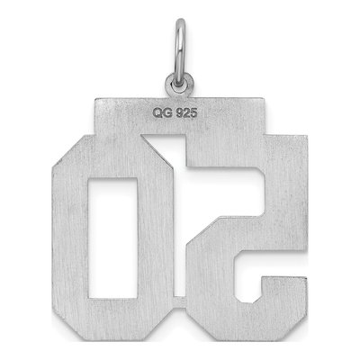 Sterling Silver Number 50 Charm – view 5