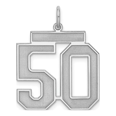 Sterling Silver Number 50 Charm