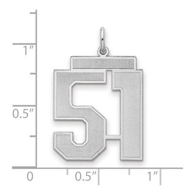 Sterling Silver Number 51 Pendant – view 2