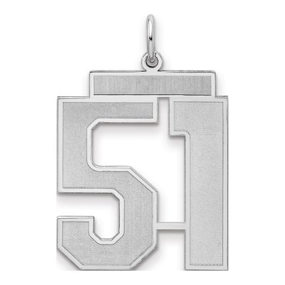 Sterling Silver Number 51 Pendant
