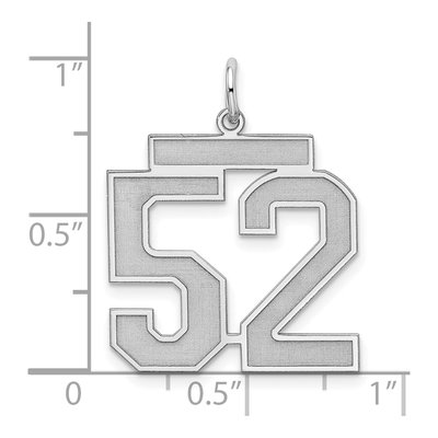 Sterling Silver Number 52 Pendant – view 4