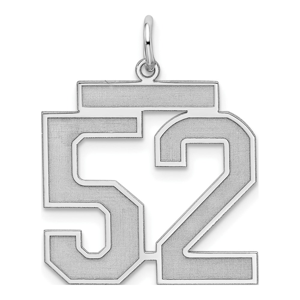 Sterling Silver Number 52 Pendant
