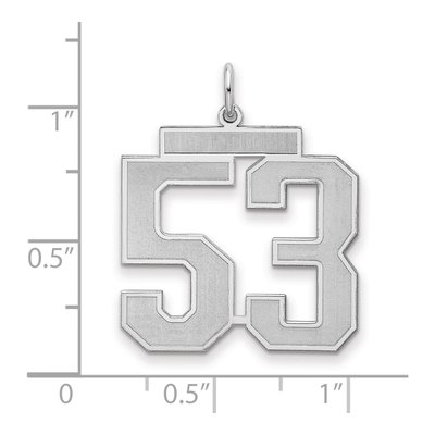 Sterling Silver Number 53 Charm – view 2