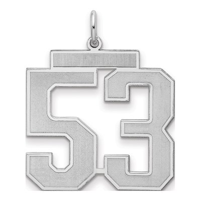 Sterling Silver Number 53 Charm
