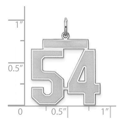 Sterling Silver Number 54 Charm – view 4