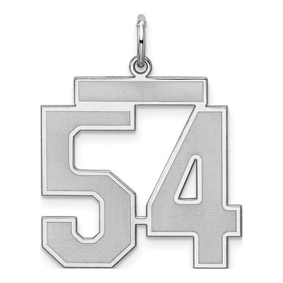 Sterling Silver Number 54 Charm