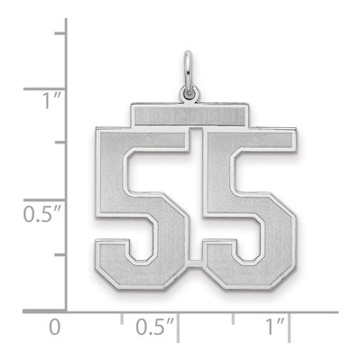 Sterling Silver Number 55 Charm – view 2