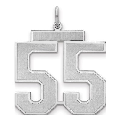 Sterling Silver Number 55 Charm