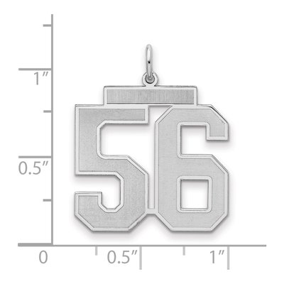 Sterling Silver Number 56 Pendant – view 2