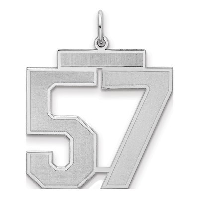 Sterling Silver Number 57 Charm