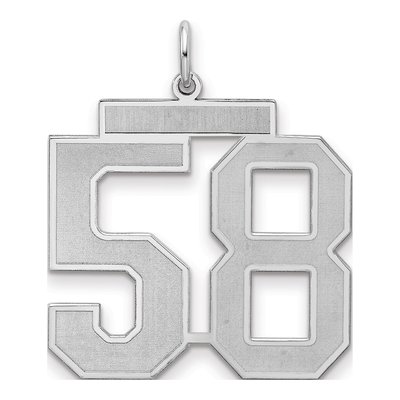 Sterling Silver Number 58 Charm
